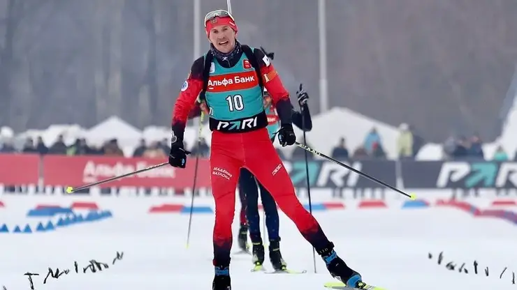 Красноярский биатлонист победил в гонке преследования финального этапа Кубка России